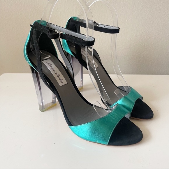 MONIQUE LHUILIER Metallic clear heel high heels - Picture 9 of 10